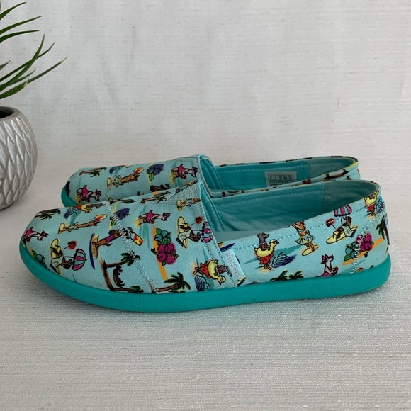 Girls BOBS From Sketchers Turquoise Beach Memory Foam Flats Girls 5Y - Picture 6 of 11